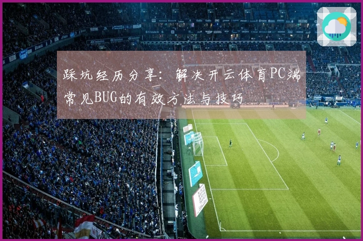 踩坑经历分享：解决开云体育PC端常见BUG的有效方法与技巧
